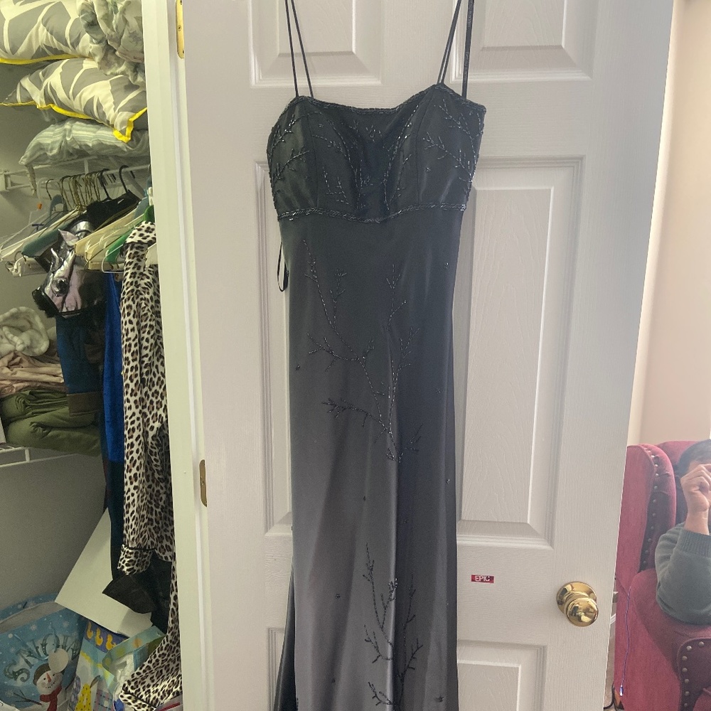 Long silver formal dress